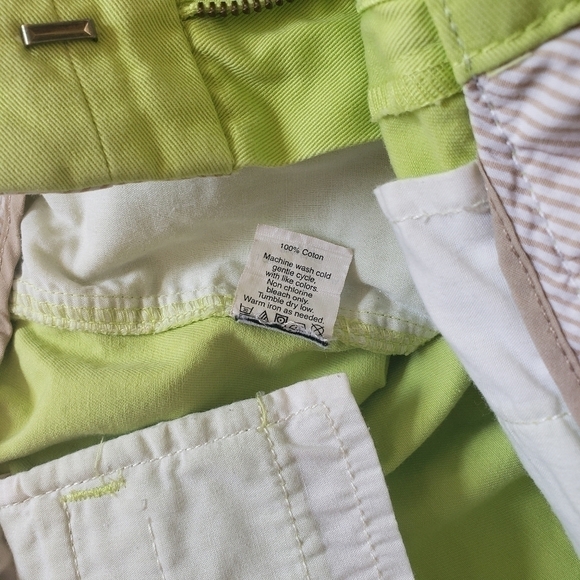 j. Crew Chino Shorts in Neon Green, Size 2 - Picture 5 of 5
